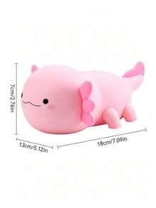 1PC Cute Piranha Night Light, Soft Silicone LED Lamp With Touch Control, USB Rechargeable Bedside Lamp, Auto-Off Timer, Suitable For Bedroom, Dorm Room, Desk, Home Decor, Cute Gift - Multicolor - View 10