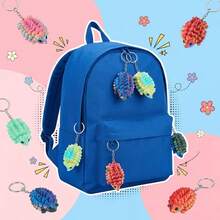 3PCS/1PC Hedgehog Pendant - Fully Movable Cute Creature, Rainbow Gradient Multicolor, Keychain Backpack Accessory, Birthday Christmas Gift (Random Color) - Multicolor - View 6