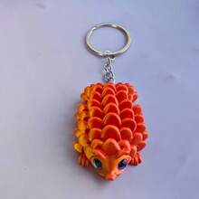 3PCS/1PC Hedgehog Pendant - Fully Movable Cute Creature, Rainbow Gradient Multicolor, Keychain Backpack Accessory, Birthday Christmas Gift (Random Color) - Multicolor - View 13