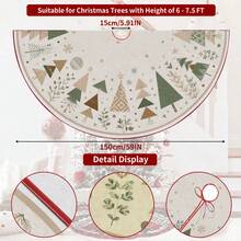 1pc Geometric Patchwork Christmas Tree Pattern Christmas Tree Skirt, Elegant Color Holiday Decoration, 5 Sizes, Unisex Holiday Gift, Suitable For Home And Party Christmas Home Decor - Geometric Collage Christmas Tree - View 10