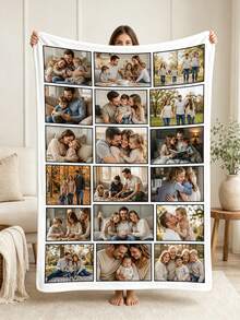 Custom Photo Collage Blanket, Custom Image Blanket, Picture Blanket, Text Blanket, Family Blanket, Personalized Christmas Gift - Multicolor - View 7