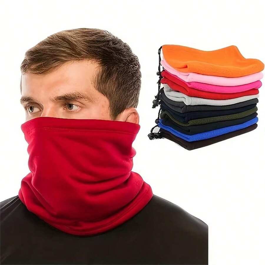 1pc New Men's Scarf Neck Warmer 3-In-1 Multifunctional Hat Adjustable - Multicolor - View 1