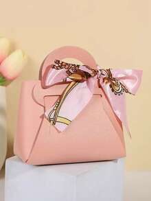 1/5/10/20 Pcs/Lot, Leather Gift Bags With Bow, Good Material, Various Colors, Wedding Party Favor Bags, Mini Handbag, Suitable For Various Occasions And Events, Easy To Assemble, Best Gift For Family And Friends. - Multiple Styles - View 4