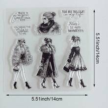 Clear Silicone Stamp, Christmas Themed Transparent Stamp For DIY Scrapbooking, Card Making, Journal Decoration, Christmas Tree Snowflake Cat Gift Gnome Pattern - SD-4 - View 37