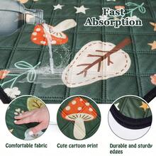1pc Reusable Pet Cage Mat, Cute Printed Animal Sleeping Pad, All-Season Rabbit Hamster Cage Accessory, Washable Pet Pee Pad, Suitable For Small Cats, Dogs And Small Animals - Green - View 6
