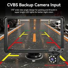 VENBES 7 吋 PND 便攜式車載音響,支援無線 CarPlay 與無線 Android Auto 觸控螢幕車載播放器,附藍牙 FM - 僅主機 - 查看 5