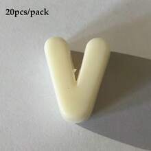 20顆米色壓克力大孔字母珠 A-Z，DIY手工配件，可用於製作鑰匙圈與手機配件，適合創意手工藝 - 米色 - 查看 19
