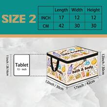 Multi-Size, Multi-Pattern Optional Food Cat Grooming Supplies Leopard Print Valentine's Day Heart & Text Foldable Storage Box, Zippered Handheld Storage Bin, Upgraded Fabric Large Capacity Organizer Box, Suitable For Wardrobe, Dormitory, Under Bed Storage, Organizing Clothes, Bedding, Toys, Miscellaneous Items, Home Moving Organization Storage Box - Multi-color - View 19