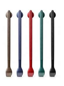 45cm Long Handle Back Scratcher, Magnetic Wall-Mounted Back Scratching Tool With Non-Slip Ribbed Handle, Easy Storage Itch Scratcher For Men & Women, Home Bedroom Bathroom Use - View 4