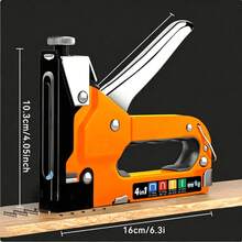 Heavy Duty 4-In-1 Manual Staple Gun, With Staples, Manual Stapler And Nail Gun, Brad Nailer Power Adjustable Staple Gun, Suitable For Wood, Crafts, Woodworking, Decoration DIY Staple Gun, Multi-Function Fastener, For Interior Decoration, Construction, Insulation, Fencing And Cables - Random Style - View 2
