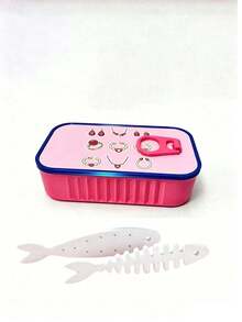Cute Aesthetic Jewelry Stickers Mini Jewelry Storage Box, With Fishbone Divider And Snap Seal, Portable Jewelry Box For Earrings, Rings, Necklaces, Suitable For Commuting, Short Trips, Desktop Vanity, Ideal For Jewelry Lovers, Portable Earring Box, Mini Jewelry Organizer, Portable Ring Storage Box, Cartoon Jewelry Box, Travel Small Jewelry Storage Box - Multicolor - View 14