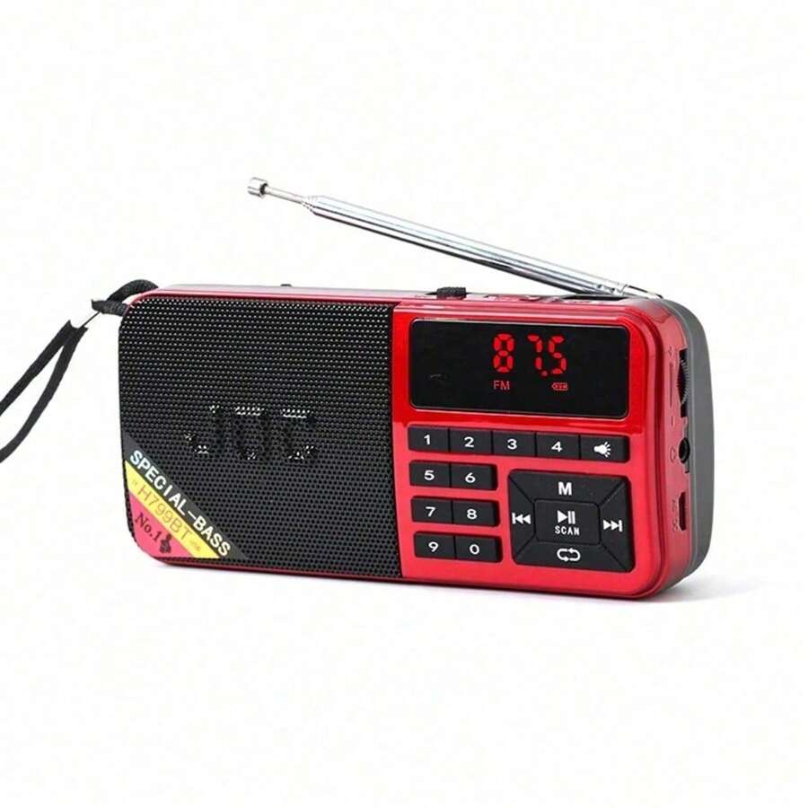 藍牙 5.4 便攜口袋 FM 收音機,附 LED 顯示螢幕,1200mAh 可充電電池,迷你無線收音機喇叭,手持輕巧旅行收音機,適用居家與戶外,易於操作的個人收音機,適合長輩與年長父母的實用禮物 - 查看 1