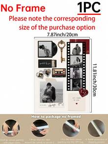 1pc Matchbox Template Custom Poster,Editable Matchbox Design Personalized Photo Collage,Personalized Couple Matchbox,Printable Love Gift, Customized Wall Art, Pictures Custom Photo,Customizable Things, Room Decor,Optional Frame - Multicolor - View 14