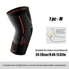 1pc Adjustable Fitness Elbow Sleeve, Compression Elbow Support For Elbow Joint & Tennis Elbow Gym Accessories - Orange - View 10