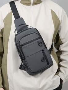 Men's Casual Commuter One Shoulder Chest Bag - Multicolor - View 6