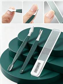 VCHOSE 18pcs Nail Care Set, New Combination Design, Nail Clipper, Cuticle Scissors, Nail File Set With Premium Portable Travel Case, Gift For Boyfriend And Men, Suitable For Home, Office And Travel - Multicolor - View 8