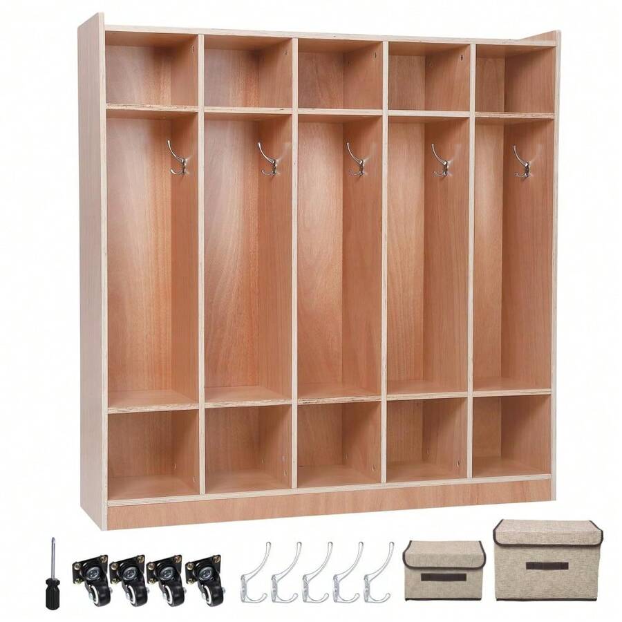 Drawer Storage Cabinet - Wood Color - View 1