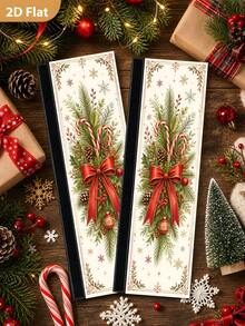 1/2pcs Christmas Fridge Handle Covers, Bow, Berry, Snowflake, Christmas Ball Patterns, With Hook & Loop Fastener, Suitable For Refrigerator, Oven, Microwave, Dishwasher, Christmas Kitchen Decor - View 5