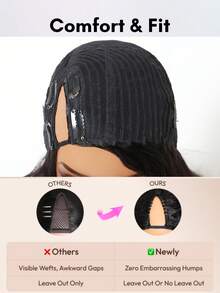 V Part Everyday Custom Fit Fluffy Bouncy Blowout Wave Voluminous Curls Wig With Side-Swept Bangs InvisiBlend™ Side Instant Volume Seamless Glueless Wear Beginner-Friendly Drawstring 100% Human Hair Dye-Friendly Unice Wig - SNatural - View 11