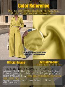 Women's Autumn/Winter/Spring/Summer Casual Outfit Shirt, Back To School Season Teacher's Day Outing Wear Yellow Fall - Yellow - View 5
