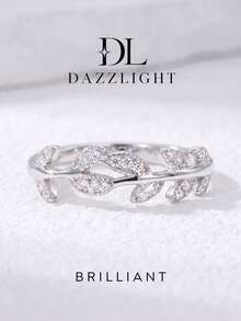 1pc Moissanite Ring Delicate Branch Small Stone Pave Ring Perfect For Women's Daily Wear And Gifting - Silver - View 1