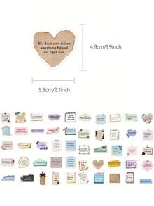 50pcs Encouragement Message Stickers For Decorating Planner, Diary, Scrapbook, Notebook, Suitcase, Guitar, Skateboard, Manual, Tablet, Water Bottle, Phone - Encourage Comments - View 6