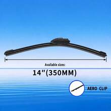 1pc 11-Layer Rubber Blade Soft Bone Wiper, 14-26 Inch Multiple Sizes Available, Car Front Windshield Wiper, Flexible Fit Without Jumping, Clean & Clear Water Removal, Reduces Residual Water Marks, Suitable For Various Car Models - Black - View 8