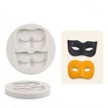 Ball Mask Shaped Silicone Mold Fondant Cake Decoration Mold Kitchen Utensils Baking Tools Wedding Birthday Party Decoration Mold Reusable - View 4
