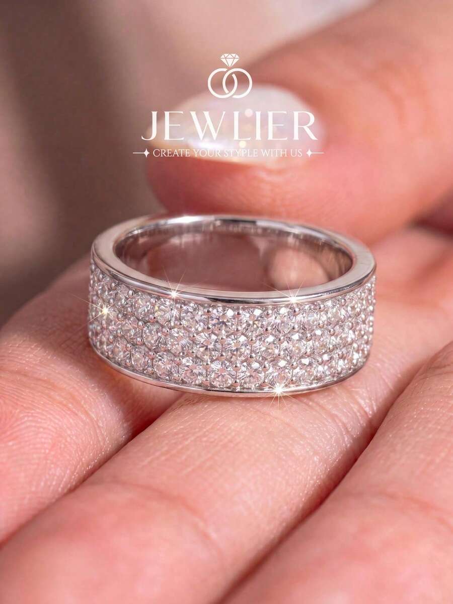 1 buah Cincin Multi-Baris Langit Berbintang, Cincin Dekoratif Wanita untuk Perjalanan Sehari-hari, Aksesori Pesta, Cincin Wanita Berkualitas Tinggi