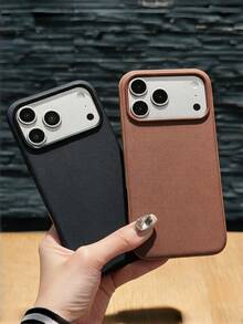Casing Magnetik Tech Woven Kompatibel dengan iPhone 18 Pro 17 Pro Max 16 Pro 15 Plus 14 13 12 11 Tahan Guncangan Anti Sidik Jari Genggaman Nyaman Pengisian Daya Nirkabel - Hitam - View 3