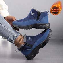 Speed goat Women's 2026 Winter New Fashion Comfortable Versatile Thick Warm Snow Boots Ankle Boots Zipper Convenient Ankle Boots - Blue - View 5