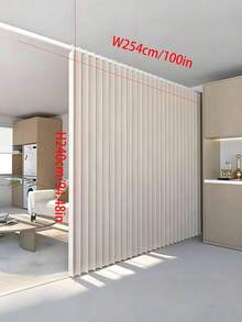 1pc Fashionable Foldable Door Curtain - Heat Insulation Function, Textured Polyester Material, Comes With Installation Hooks, Suitable For Living Room, Bedroom Or Kitchen, Can Be Used To Create Private Space Or As Room Decoration Curtain. Modern Style Curtain Made Of Polyester, Suitable For Living Room Curtain. - Multicolor - View 12