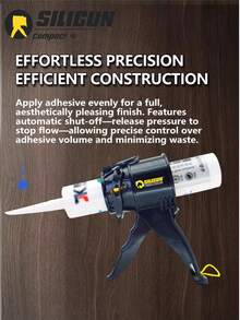 Ultra Short Caulking Gun Mini Portable Small Space Glue Gun Automatic Cut-Off Anti-Drip - A - View 10