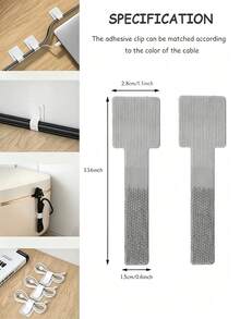 Self-Adhesive Cable Ties, No-Drill Cable Management Accessories, Can Organize Charging Cables, Power Cords, Network Cables, Earphone Wires, Suitable For Home Desks, Office Workstations, Study Drawers, TV Cabinets, Server Racks, Rental Apartments, Tidy Up Messy Cables, Reusable Open And Close, Simplify Cable Storage, Keep Desktop Clean, Compatible With Computer Equipment, Home Appliance Peripherals And Various Cable Management, Optimize Desktop And Cabinet Space Layout - Multicolor - View 7