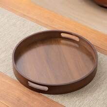 Teacup Tray Plate Afternoon Tea Tea Set Highly Attractive Teapot Exquisite Dim Sum Chinese Kung Fu Light Luxury - Walnut - View 10