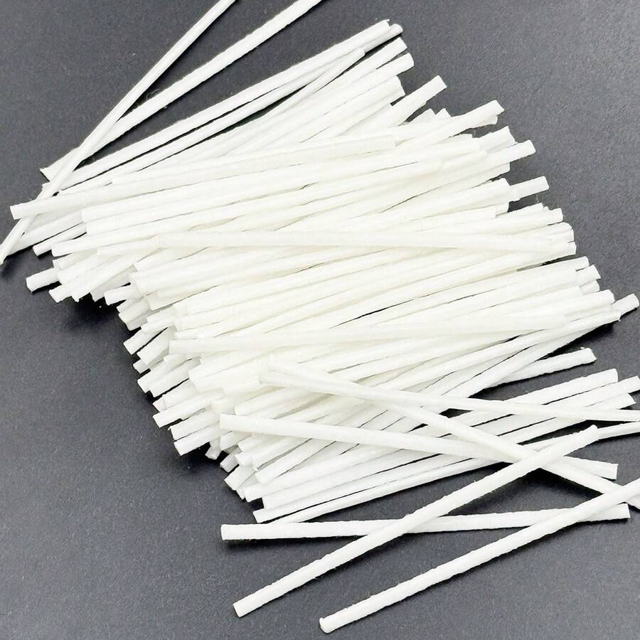 100/500/1000Pcs 6cm Pre‑Waxed Cotton Candle Wicks, Simple Solid White Straight DIY Hand‑Made Candle Cores For Home Candle Making Halloween, Christmas Party Decor - Multicolor - View 1