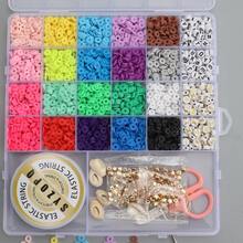 1200pcs/4000pcs Soft Clay Beads DIY Set, Handmade DIY Bracelet, Necklace, Soft Clay Loose Beads Jewelry Accessories Friendship Bracelet Set - Christmas Clay Beads For Making Jewelry, Necklace, Bracelet - Multicolor - View 4