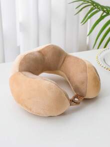 1PC Ergonomic Travel Neck Pillow With Storage Bag, Upgraded Travel Neck Pillow For Airplane, 100% Pure Memory Foam Travel Pillow, Suitable For Flight Headrest Sleep, Car, Bed, Compressible Fit Design, Portable Plane Accessory - U-shaped Nap Pillow - View 3