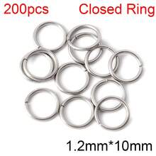 200pcs Stainless Steel Open Jump Rings Split Rings Findings Connectors For DIY Jewelry Necklace Bracelet Making Supplies Accessories - Closed-mouth Ring - View 10
