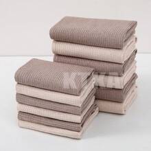 2/4/8/12pcs Striped Kitchen Dish Cloth Set, Solid Color Waffle Weave, Soft And Durable, Kitchen Accessories, Suitable For Tableware And Countertop Cleaning - Multicolor - View 11