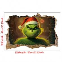 The Grinch 2pcs Large Christmas Window Decals The Cartoon PVC Static Cling Stickers Window Decoration Glass Stickers,Suitable For Neutral Style Room, Bedroom And Game Room Home Decor - Bear Height Chart - View 17