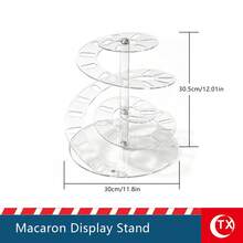 Acrylic Macaron Tower,Transparent Circular Macaron Display Stand,Dessert Cake Stand Tray,Suitable For Birthdays And Weddings And Hospitality Party Gift Giving - Multicolor - View 6