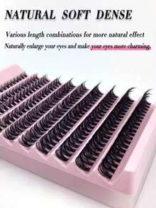 30D Voluminous Curly Soft Natural Look Synthetic False Eyelashes, 8-16mm Mixed Length, 0.07mm Curl/Diameter, 10 Rows, Fluffy 3D Effect Lashes, Suitable For Eyelash Extensions - View 7