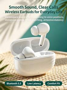 2026 Upgraded Wireless Earbuds, Bluetooth 5.0, In-Ear Design, Built-In Microphone, Lossless Audio Quality, Zero Latency, 24-Hour Battery Life, Suitable For Sports, Fitness And Music Enjoyment - View 2