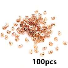 100pcs Copper Metal Earring Back Plug Stoppers DIY Earrings Jewelry Making Accessories Findings - Earring Back Stoppers - View 12