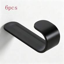 3/6/12/24pcs Wall Mounted Adhesive Hooks, Compact Space-Saving Design, Strong Adhesion Resistant To Falling Off, Damage-Free Installation Without Glue Residue - Multicolor - View 12