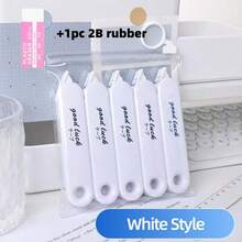 5pcs/Set INS Style Minimalist Transparent Correction Tape, White And Transparent Options, Long Strip Shape, Easier To Grip, Compact And Exquisite, Smooth And Easy To Use, Strong Coverage, PET Transparent Film Tape, Durable And Not Easily Broken, Recommended For Back To School Season, Suitable For Study And Office, Includes Flip Cover Protection, Smooth Operation Without Jamming - A27 Correction Tapes - View 14