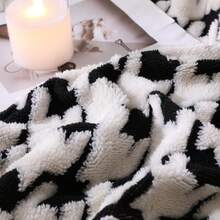 2026 New Jacquard Sherpa Double Layer Blanket, Winter Warm Bed Throw Blanket - Houndstooth - View 9