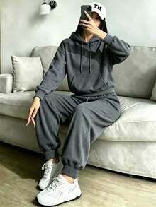 Women Two-Piece Outfits - Exciting Dark Grey - View 1
