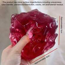 1pc Large Transparent Square Cheese Squishy, 2026 Slow Rebound Stress Relief Toy, Creative Decompression Gadget, Gift For Friends, Collectible Squeeze Toy, Crisp Texture - Multicolor - View 12